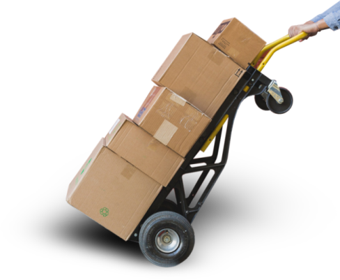 Using a sack truck to move boxes around